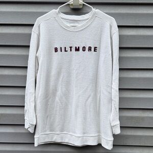 Blue 84 | White Ribbed Biltmore Long Sleeve Sweater size Extra Large